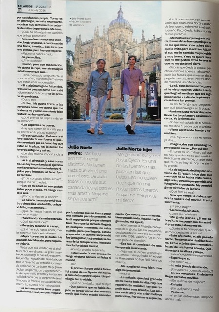 Página 8: entrevista a Julio Norte hijo
